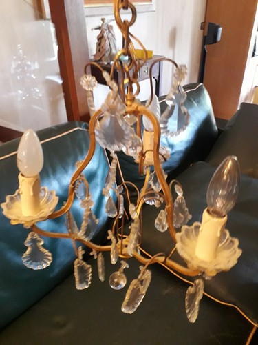 Lustre feux en bronze - 3,