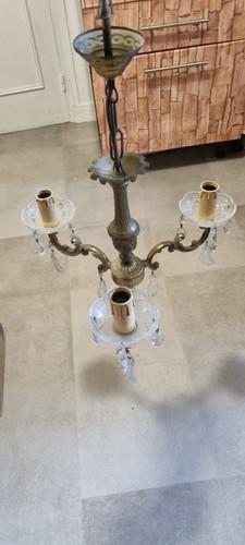 Lustre xixème bronze - xixème, laiton