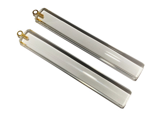 Pampille ovale cristal h - pampille, cristal,
