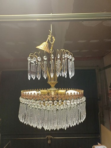 Lustre couronne laiton - lustre,