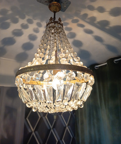 Ancien lustre laiton et - lustre, en