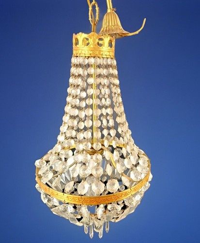 Lustre montgolfière pampilles - lustre,