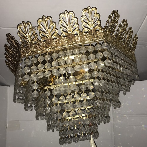 Ancien lustre pampilles - lustre,